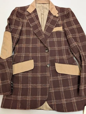 Винтажный 70-х Hollywood мужской магазин Blazer Leisure спортивное пальто Elvis ткани 40 CRC - Изображение 1 из 4