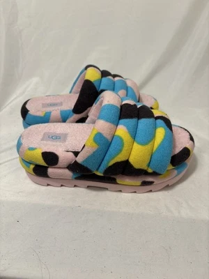 Zapatilla deslizante UGG para mujer con plataforma multicolor talla 7 totalmente nueva Foto 1 de 4