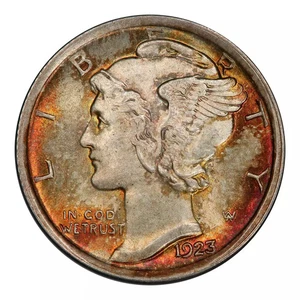 1923 Mercury Dime PCGS MS-67 FB - Picture 1 of 4