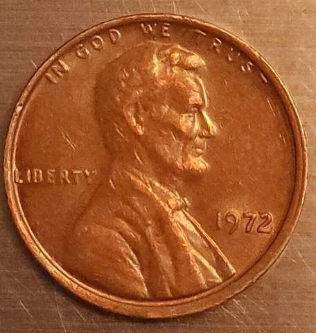 1972 P Lincoln Memorial Penny RAW- DDO/DDR, L on Rim, Off Center Cover