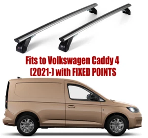Premium Roof Rack Bars For Volkswagen Caddy 4  (2021-) AL301/440M-FIXED POINTS - Picture 1 of 4