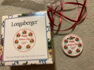Longaberger Happy Mother’s Day 1998 Tie On, Trim Your Basket Accessory NIB - Picture 1 of 2