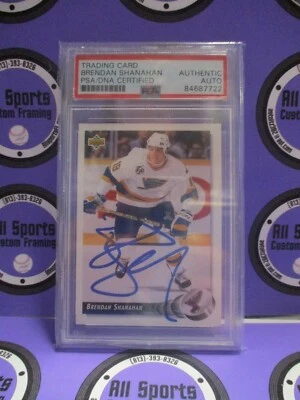 Brendan Shanahan Blues Autographed Signed 1992-93 UD Card PSA Slab #84687722 Foto 1 de 4