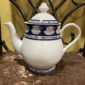 whittard of chelsea teapot Porcelain Teacups & Floral Printed (28 Oz) - Picture 1 of 15