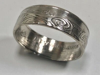 Handmade New Zealand 10 Cent Coin Ring – Kiwi Jewelry – Unique NZ Gift Ring - Image 1 of 4