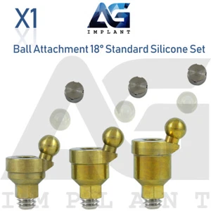 Angled 18° Ball Attachment Titanium Standard Set Abtment Int Hex - Picture 1 of 7