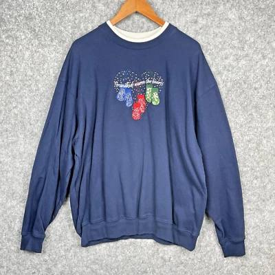 Sudadera De Colección Años 90 Vacaciones "Niños Calientan el Corazón" Mujer 1X Abuela Invierno Foto 1 de 4