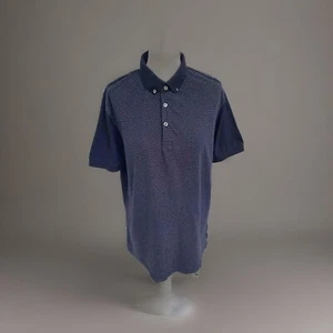 French Connection Mens Size XL Polo Top Navy Blue Collared Short Sleeve Cotton - Picture 1 of 3