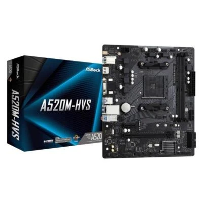 Asrock Mb Am4 A520m-hvs 2xddr4 4xsata Raid M.2 Usb 3.2 Vga/hdmi - Immagine 1 di 4
