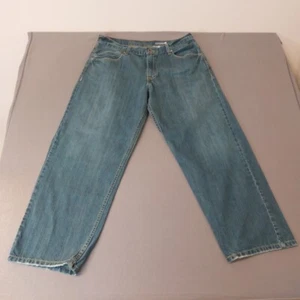 Levis Silver Tab Men Jeans 36 X 30 Straight Loose Baggy Skater Grunge Med Wash - Picture 1 of 18