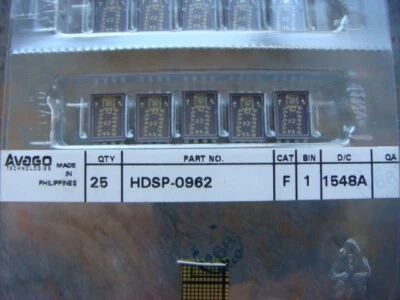 ONE (1) AVAGO HDSP-0962 (GREEN) Hexadecimal LED Display -- New and Unused - Image 1 of 4