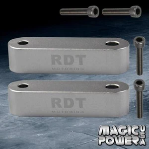1988-2000 Honda Civic EF EG EK CRX Sport Racing Hood Spacer Riser Set Kit Chrome - Picture 1 of 1