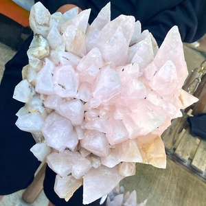 Combinazione di fluorite naturale grande 26,35 libbre dente di cane più grande grappolo di calcite brillante - Foto 1 di 12