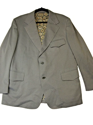 Винтажный тонкий мужской блейзер Panhandle западного покроя размер 48 синий ковбойские качели Rockbilly - Изображение 1 из 4