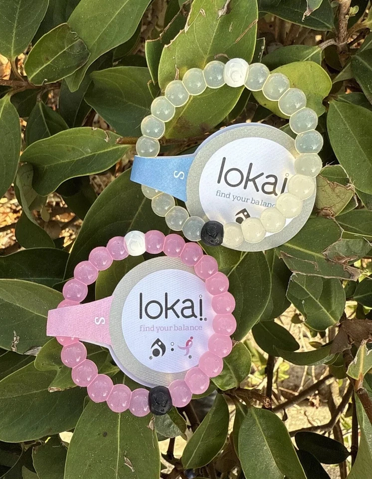 "Juego de 2 pulseras Lokai rosa claro pequeñas 6""" Foto 1 de 4