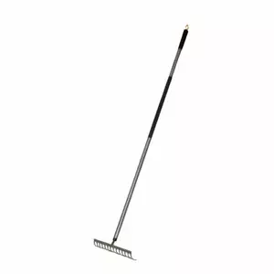 Fiskars Ergonomic Rechen Laub Besen Gartenbesen Gartenzubehör Grau Schwarz 153cm - Picture 1 of 1