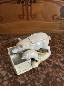 Moutardier Figurine Cochon Style Art Nouveau - Imagen 1 de 8