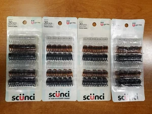 4 Packs of 30: Scunci Mini Tiny Claw/Jaw Clips Assorted Colors (2171) R8P8b - Picture 1 of 3