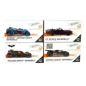Set of 4 Batmobile Hot Wheels ID Batman Series 1 Mattel Limited Run Collectible - Picture 1 of 9