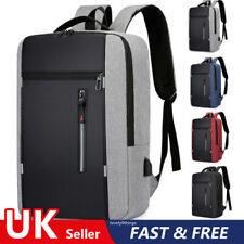 Unisex Travel Rucksack Shoulder Laptop Bag USB School Large Backpack Waterproof