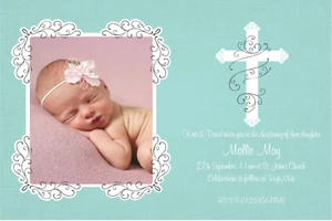 10 Invitaciones Personalizadas para el Día de la Comunión con Foto Propia Bautizo - Imagen 1 de 24