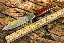 SHARDBLADE CUSTOM HAND FORGED DAMASCUS STEEL HUNTING BUSHCRAFT KNIFE WITH SHEATH