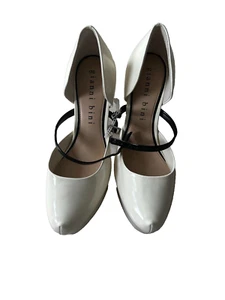 NEU Gianni Bini Leder Creme Plateau Knöchelriemen Heels 9,5M - Bild 1 von 6
