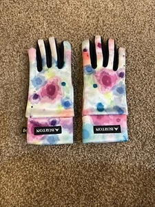 BURTON Snowboard Ski Kids TOUCH N GO Liner Gloves w Grip Size M Tie Dye EUC - Picture 1 of 4