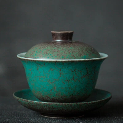 Cambio de horno Gaiwan Cerámica Tureen Sancai Tazón Platillo Tapa Cervecera de té china Nuevo Foto 1 de 4