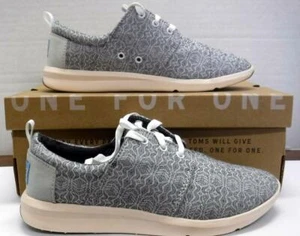 NEW - TOMS Del Rey Womens Sneakers - Grey Tribal - Size 5.5 - New In Box - Picture 1 of 4
