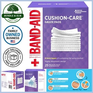 Gauze Pads Non-Stick Sterile 3x3 Inch Pack of 25 for Minor Wounds - Picture 1 of 10