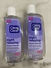 Lot Of 2 Clean & Clear Night Relaxing Oil-Free Deep Cleaning Face Wash 8 Oz Each