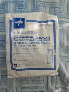 Medline nicht steril konformer Mullverband 12 Rollen 4 mal 4,1 Yds 3-lagig... - Bild 1 von 6