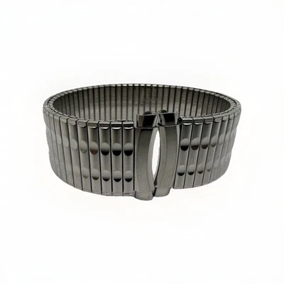 NOS Vintage Bulova 20mm 18mm 16mm Stainless Curved Stretch Watch Band Bracelet - Image 1 of 4
