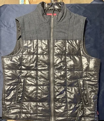 Coleman Vest Size XL Quilted Puffer Style Navy Blue Full Zip Pockets Thick — 第 1/4 张图片