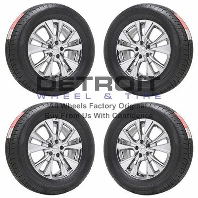18" Nissan Murano PVD Bright Chrome Wheels Rims & Tires OEM 2013-2019 62706 - Image 1 of 3