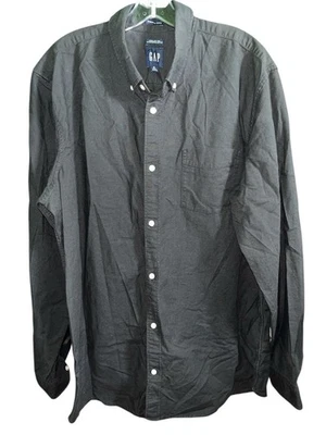 Gap Long Sleeve Oxford Shirt in Black Stretch - Conversion Cotton XL Tall - Image 1 of 2