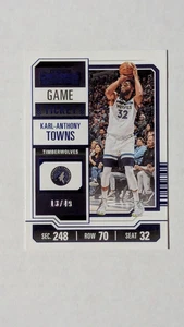 Karl-Anthony Towns 2023-24 Panini Contenders #47 Blue Game Ticket /49 - Bild 1 von 4