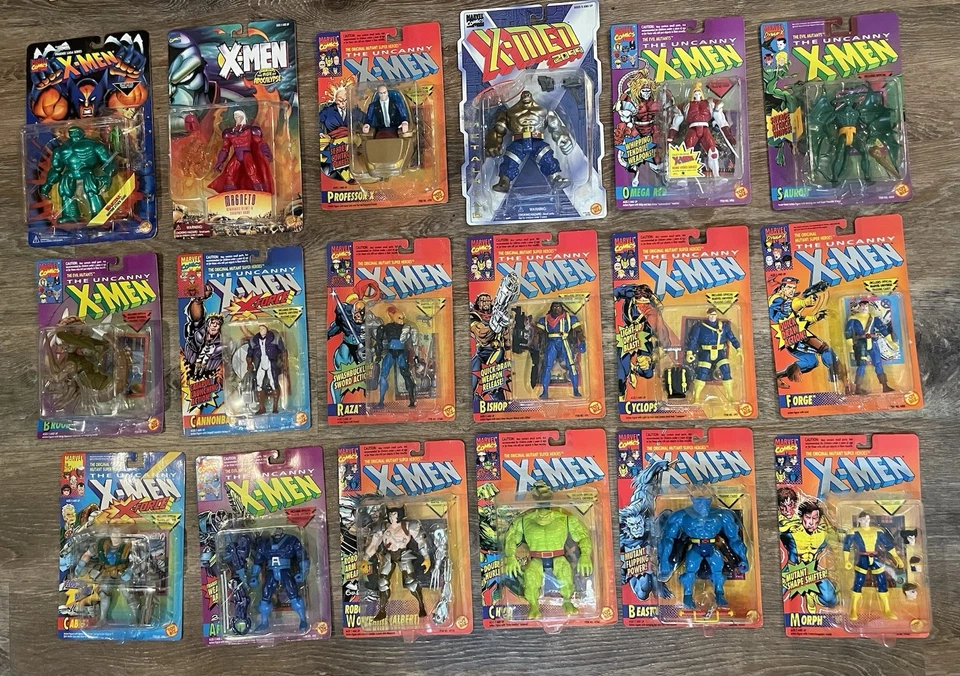 1990s XMen Marvel Toy Biz VTG Lot 18 Action Figures Factory Sealed  Wolverine - Image 1 of 1