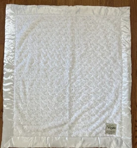 My Blankee coperta bianca bambino argento bordo raso vortice sicurezza bambini amorevole 29”x33 - Foto 1 di 4