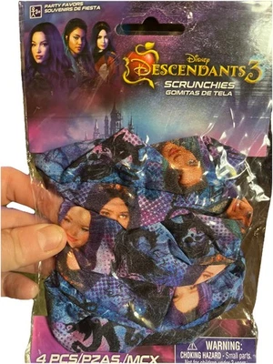 DISNEY Descendants 3 Girl’s SCRUNCHIES 4-Pieces PARTY FAVORS New - Image 1 of 3