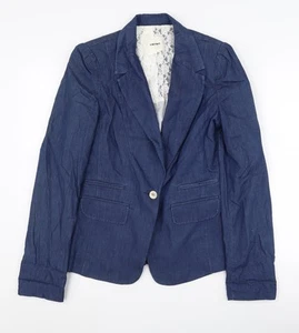 Koton Women's Blue Denim Blazer, Size 8, Casual Style - Picture 1 of 12