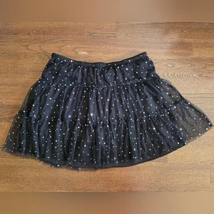 JUSTICE Girls 10 Black Sparkle Skirt - Picture 1 of 6