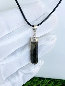 Hermoso colgante de labradorita de piedras preciosas naturales de plata de ley 925 - Imagen 1 de 9
