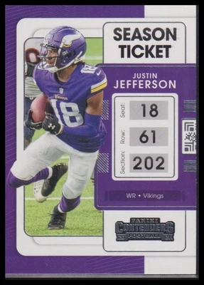 2021 Panini Contenders #63 Justin Jefferson - Image 1 of 2