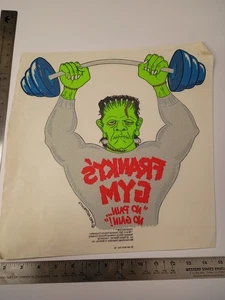 Vintage ( Authentic Iron-On / Heat Transfer) Frankenstein Franky's Gym - NT5 - Picture 1 of 1