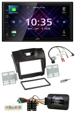 JVC DAB 2DIN Lenkrad Bluetooth USB Autoradio für Isuzu D-Max ab 12 dunkelgrau - Bild 1 von 4