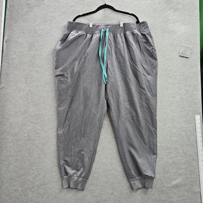 FIGS Women Scrub Pants 4XL Gray Jogger HW Zamora PO#4909 27" Inseam READ - Image 1 of 4