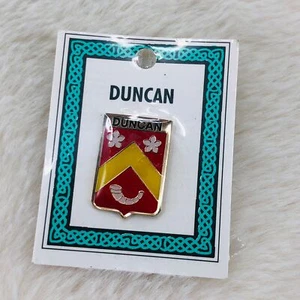 Prendedor de solapa esmaltada escudo de armas recuerdo significado nombre irlandés - Duncan - Imagen 1 de 3