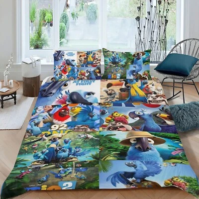 3Pcs Bedding Sets Rio Duvet Cover Sets All Season for Kids Soft Lightweight - Image 1 of 4